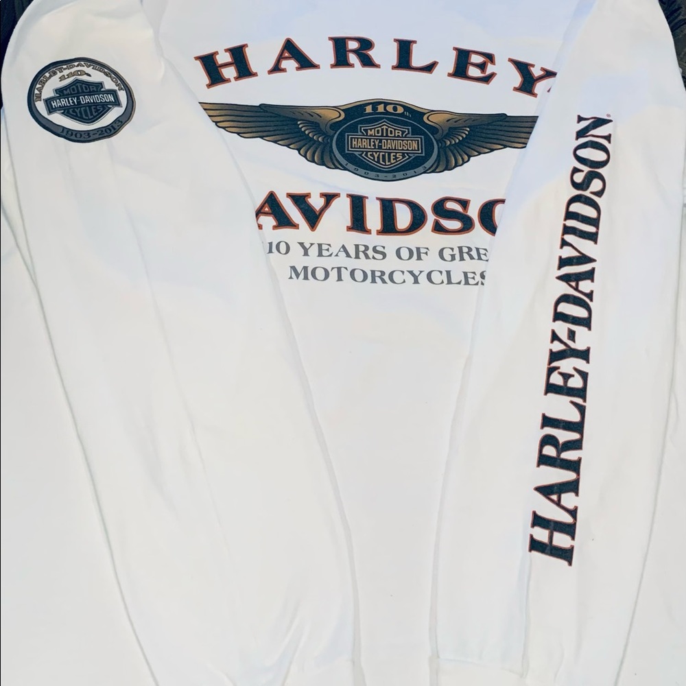NWOT Harley Davidson Long Sleeve 110th Anniversary Tee